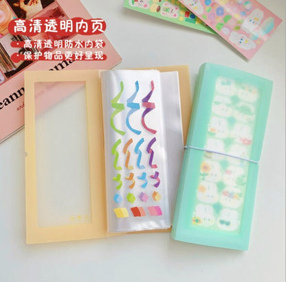 Long Sticker Storage Album | Planner Sticker Collection Book | Cutting Dies | Sticker Organizer | Desk Organization