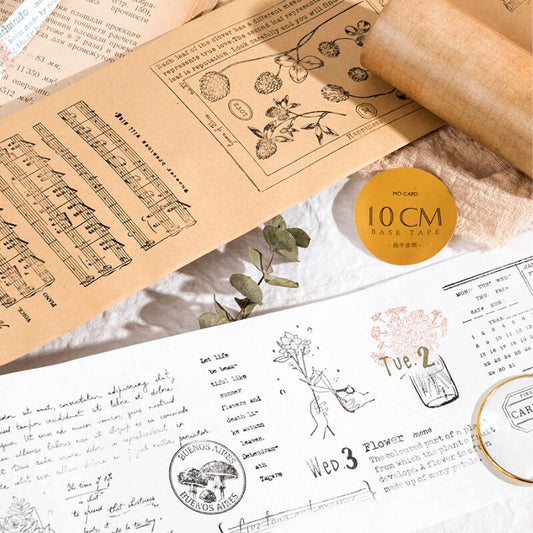 10cm Wide Base Washi Tape | Japanese Washi Tape  |  Planner Decorative Tape