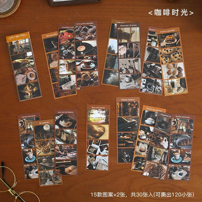 Life Aesthetics Sticker Book | Coffee Forest Sea Sakura Sticker | Journal Collage Scrapbooking DIY Planner Supplies | Planner Accessories