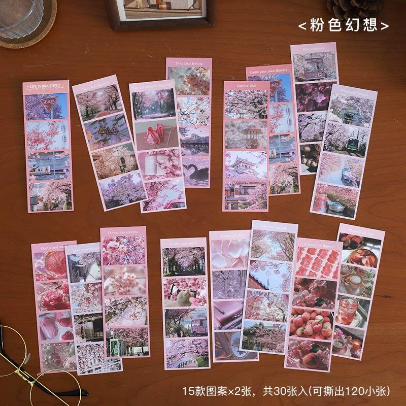 Life Aesthetics Sticker Book | Coffee Forest Sea Sakura Sticker | Journal Collage Scrapbooking DIY Planner Supplies | Planner Accessories
