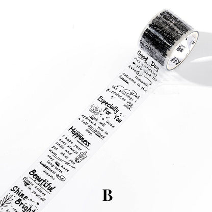 Time Manuscript Washi Tape |   Japanese Washi Tape | Decorative Tapes | Planner BUJO Journaling Supplies
