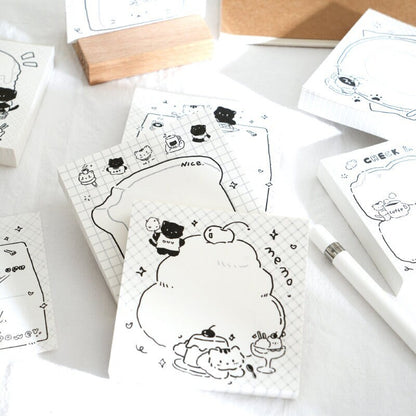 80 Sheets Cute Cat Memo Pad | Notepad | Catlover Gift | Planner Accessories | Kawaii Stationery Student Office School Supplies