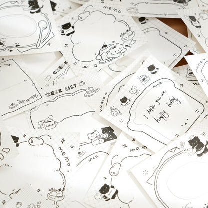80 Sheets Cute Cat Memo Pad | Notepad | Catlover Gift | Planner Accessories | Kawaii Stationery Student Office School Supplies