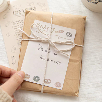 80pcs Cute Notepad | Coffee Bread Planner Memo Pad | Bakery Writing Pad | Planner Memo | Stationery Planner Journal Accessory Supplies