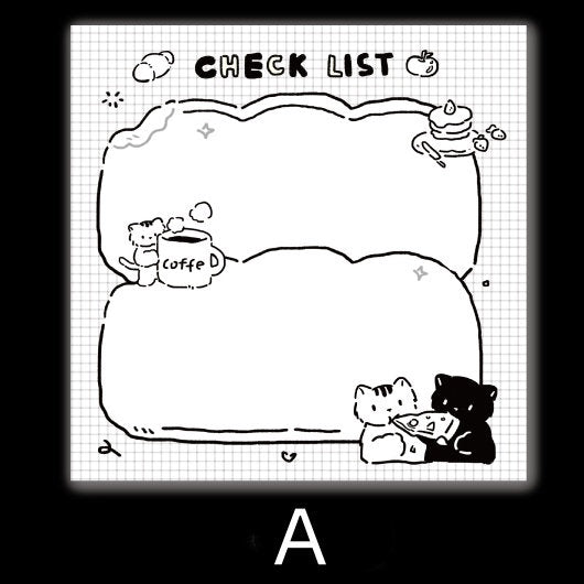 80 Sheets Cute Cat Memo Pad | Notepad | Catlover Gift | Planner Accessories | Kawaii Stationery Student Office School Supplies