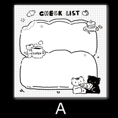 80 Sheets Cute Cat Memo Pad | Notepad | Catlover Gift | Planner Accessories | Kawaii Stationery Student Office School Supplies