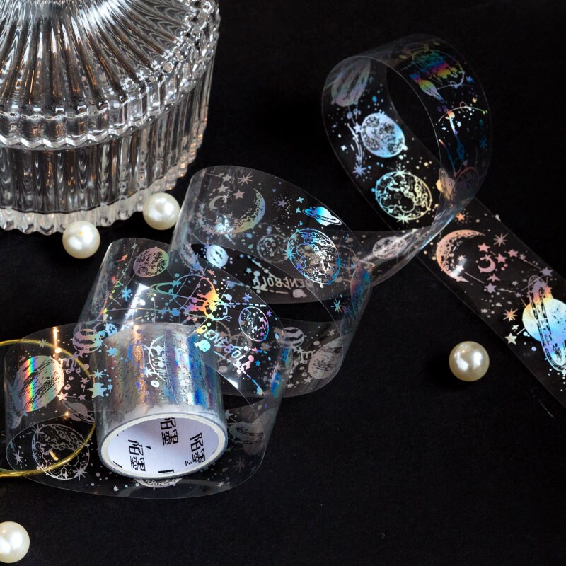 Silver Foil Laser Washi Tape |   | Japanese Washi Tape | Decorative Tapes | Planner BUJO Journaling Supplies