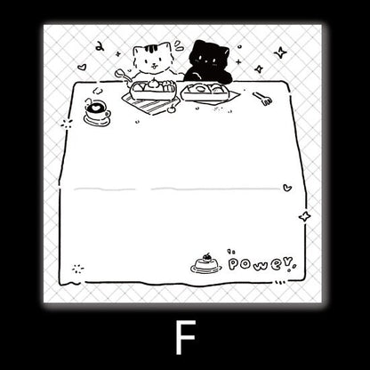 80 Sheets Cute Cat Memo Pad | Notepad | Catlover Gift | Planner Accessories | Kawaii Stationery Student Office School Supplies