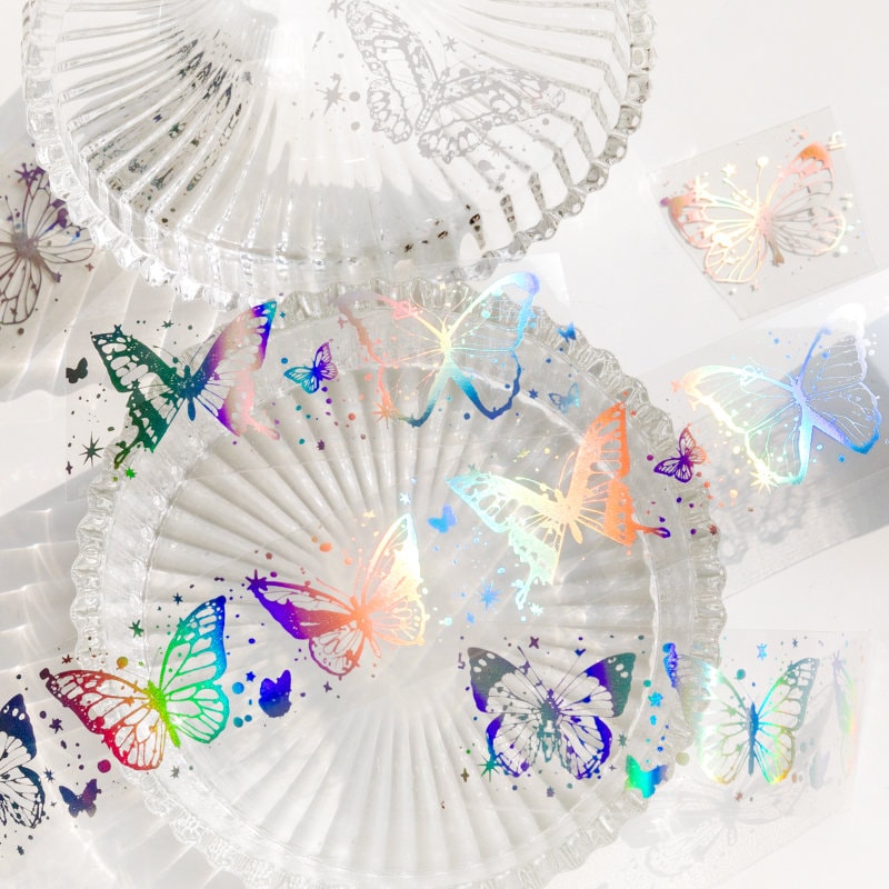 Silver Foil Laser Washi Tape |   | Japanese Washi Tape | Decorative Tapes | Planner BUJO Journaling Supplies