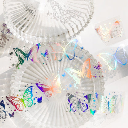 Silver Foil Laser Washi Tape |   | Japanese Washi Tape | Decorative Tapes | Planner BUJO Journaling Supplies