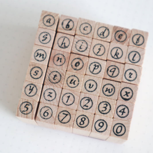 Lowercase Letters Rubber Stamp | Wooden Stamp Set | Scrapbooking Stamp | Planner Stamp |  | Midori Traveler’s Notebook
