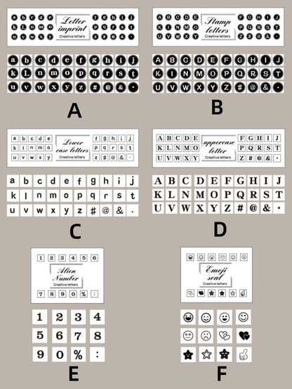Letter Number Stamp Set |   Wooden Stamp Set | Scrapbooking |  | Junk Journal | Craft Supplies