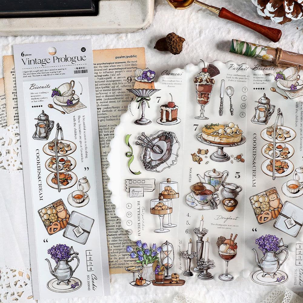 Life Aesthetics Retro Sticker Pack｜Tea Tailoring Home Stickers｜Planner Sticker Pack Junk Journal Bullet Journal Scrapbooking Craft Supplies