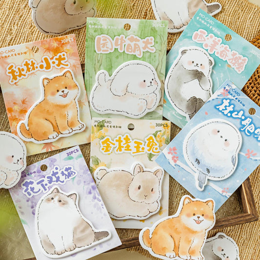 Cute Animal Sticky Notes | Shiba Inu Planner Sticky Memo Pad | Writing Pad | Planner Memo | Stationery Planner Journal Accessory Supplies