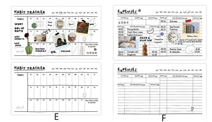Daily Plan Sticky Note Pad | Weekly Monthly Planner | Habit Tracker |  Expense | Planner memo Pad | School Student Collage Supplies