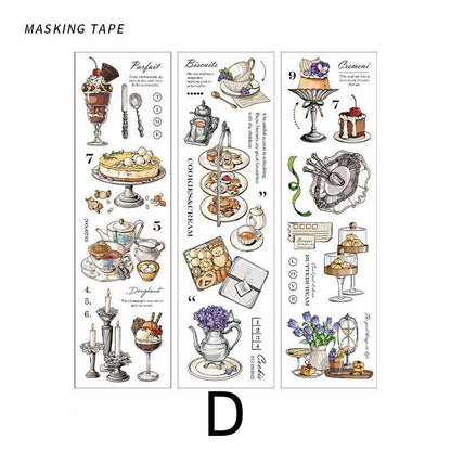 Life Aesthetics Retro Sticker Pack｜Tea Tailoring Home Stickers｜Planner Sticker Pack Junk Journal Bullet Journal Scrapbooking Craft Supplies