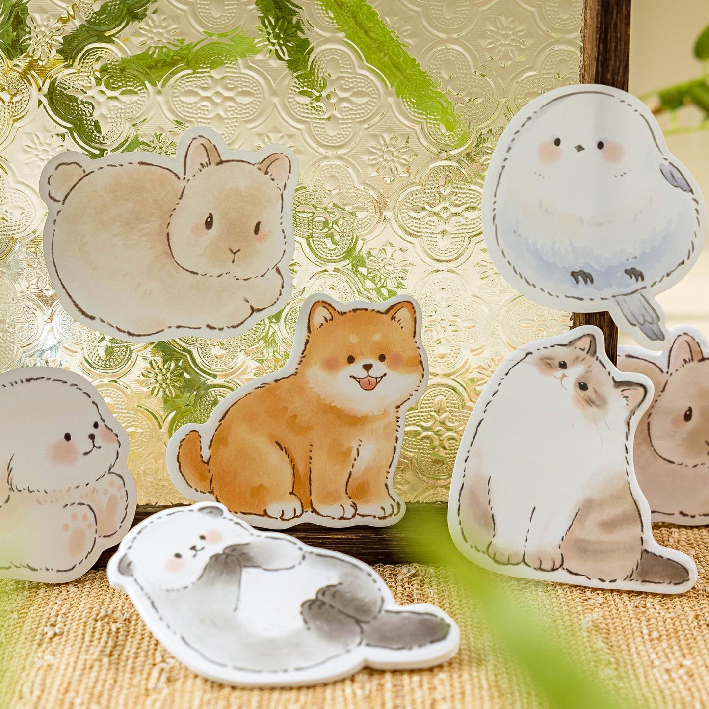 Cute Animal Sticky Notes | Shiba Inu Planner Sticky Memo Pad | Writing Pad | Planner Memo | Stationery Planner Journal Accessory Supplies