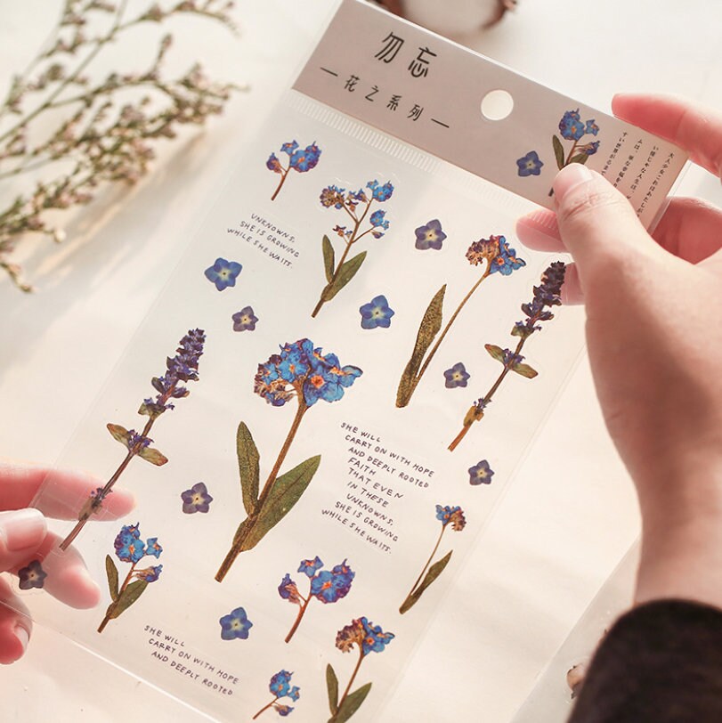 Plants Transparent Sticker/ Floral Botanical /  Stickers / Planner Sticker