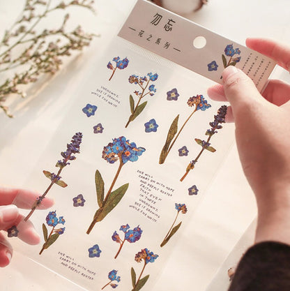 Plants Transparent Sticker/ Floral Botanical /  Stickers / Planner Sticker
