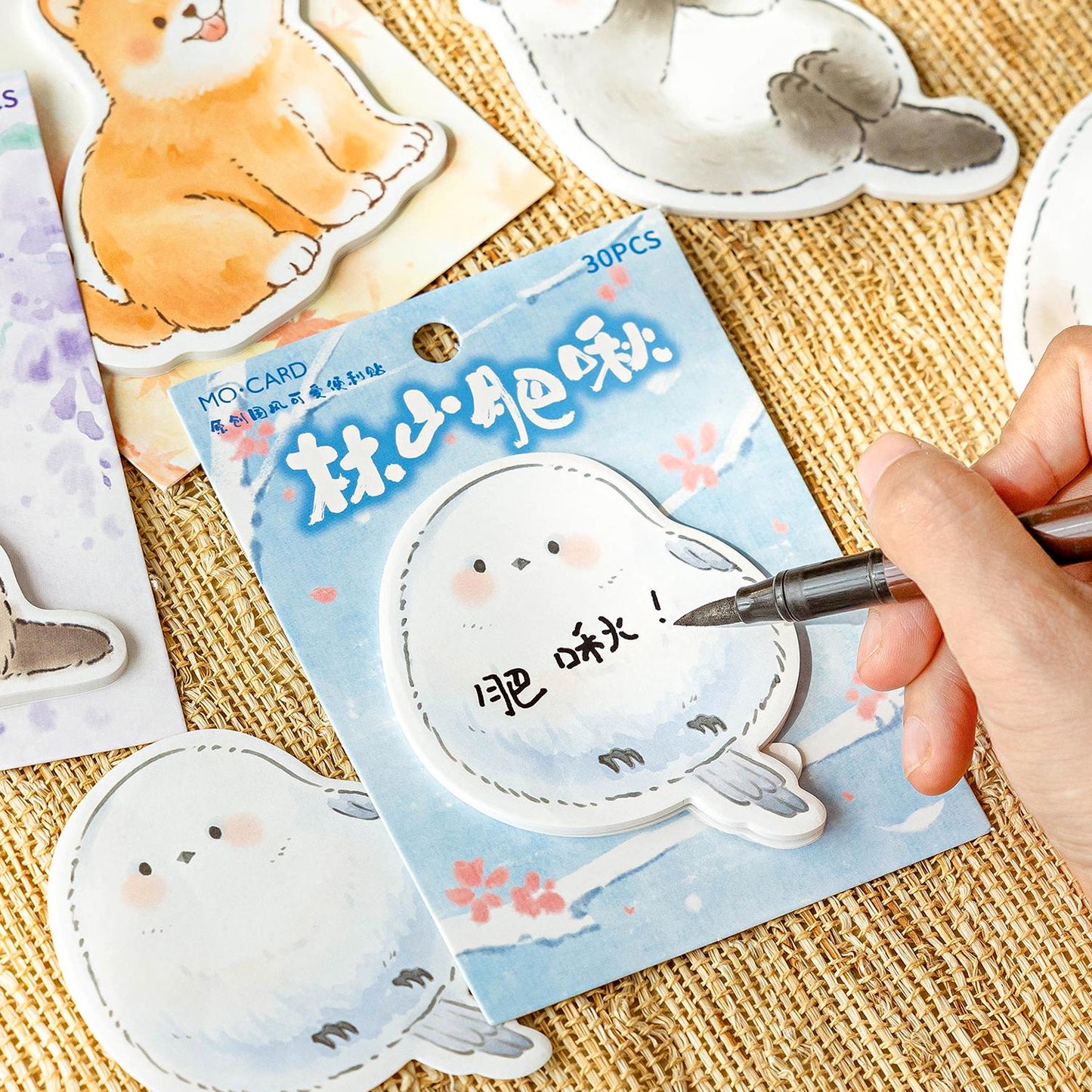 Cute Animal Sticky Notes | Shiba Inu Planner Sticky Memo Pad | Writing Pad | Planner Memo | Stationery Planner Journal Accessory Supplies