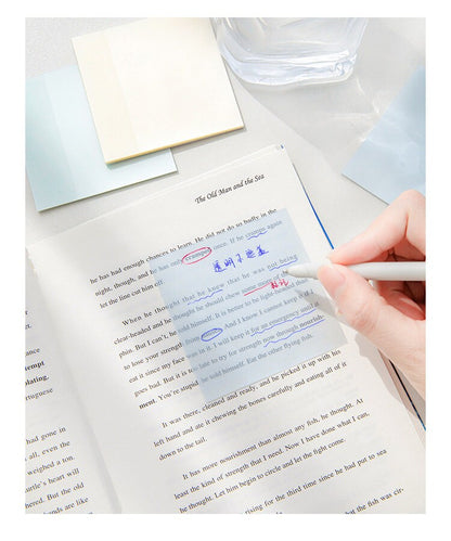 Transparent Sticky Notes | Vellum notepad | Translucent Sticky Notes | Tracing Paper Sticky Notes | Office Study Planner