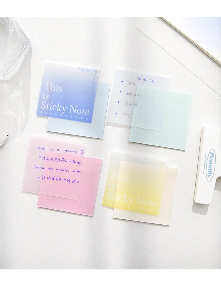 Transparent Sticky Notes | Vellum notepad | Translucent Sticky Notes | Tracing Paper Sticky Notes | Office Study Planner