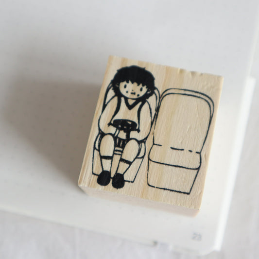 Watching Movies Rubber Stamp | Wooden Stamp Set | Scrapbooking Stamp | Planner Stamp |  | Midori Traveler’s Notebook