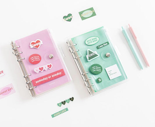 2025 Transparent Cover Planner | PVC Binder | Personal Size |  6 Ring Binder | Clear Cover | 2022 Planner