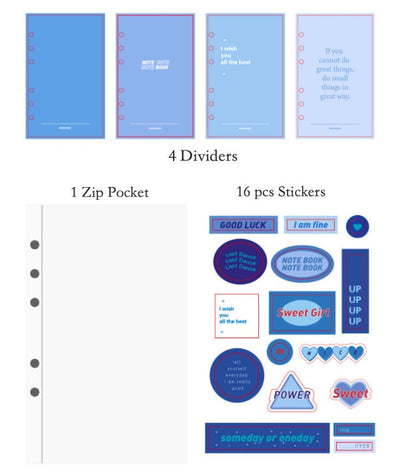 2025 Transparent Cover Planner | PVC Binder | Personal Size |  6 Ring Binder | Clear Cover | 2022 Planner