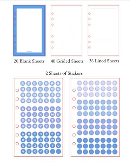 2025 Transparent Cover Planner | PVC Binder | Personal Size |  6 Ring Binder | Clear Cover | 2022 Planner