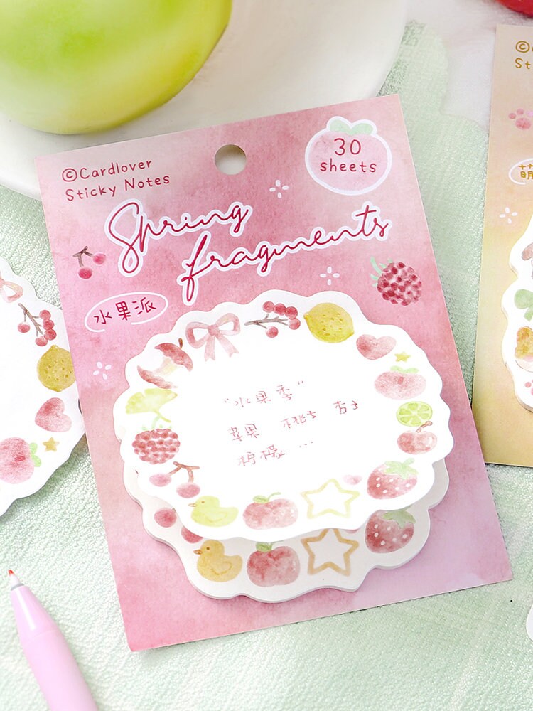 Spring Fragments Sticky Notes | Beautiful Sticky Note Pad | Cute Memo Pad | Planner Memo | Stationery Planner Journal Accessory Supplies