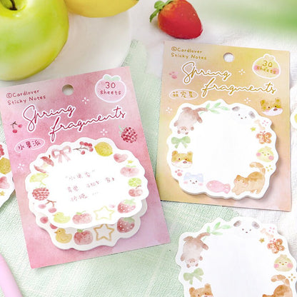 Spring Fragments Sticky Notes | Beautiful Sticky Note Pad | Cute Memo Pad | Planner Memo | Stationery Planner Journal Accessory Supplies