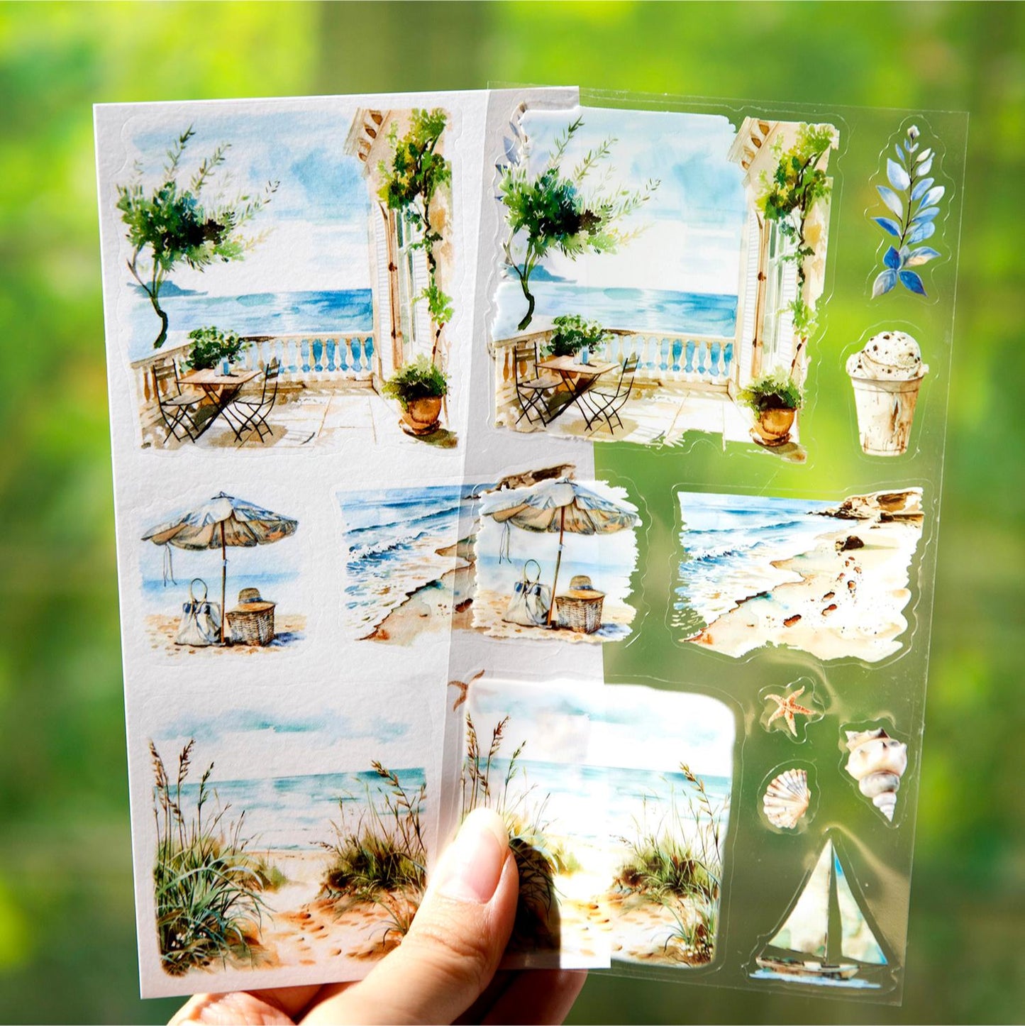 Ideal Life Sticker Sheets | Autumn Summer Beach Travel Nature Garden Girl  Stickers for Junk Journal Collage DIY Scrapbooking