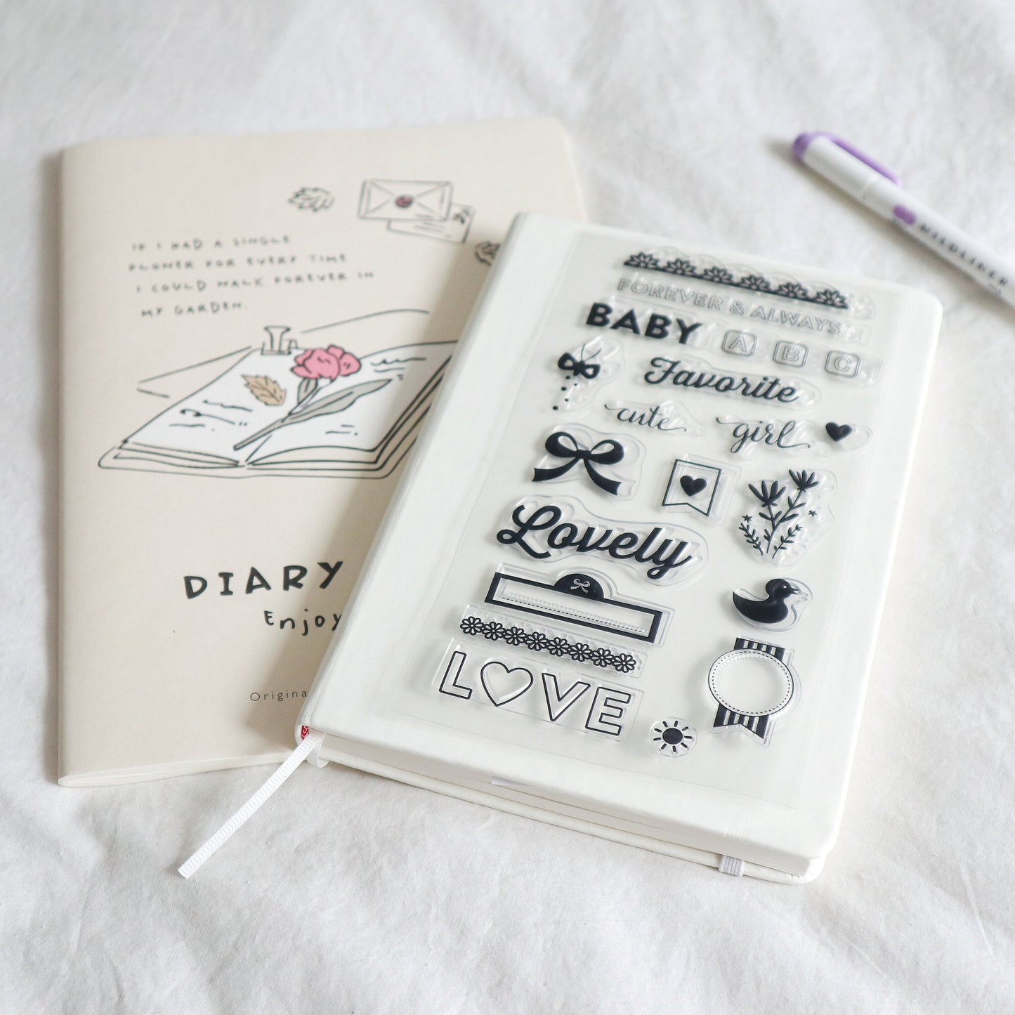 Baby Rubber Stamp | Transparent Clear Stamp Set | Scrapbooking Stamp | Planner Stamp |  | Hobonichi | Traveler’s Notebook