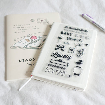 Baby Rubber Stamp | Transparent Clear Stamp Set | Scrapbooking Stamp | Planner Stamp |  | Hobonichi | Traveler’s Notebook