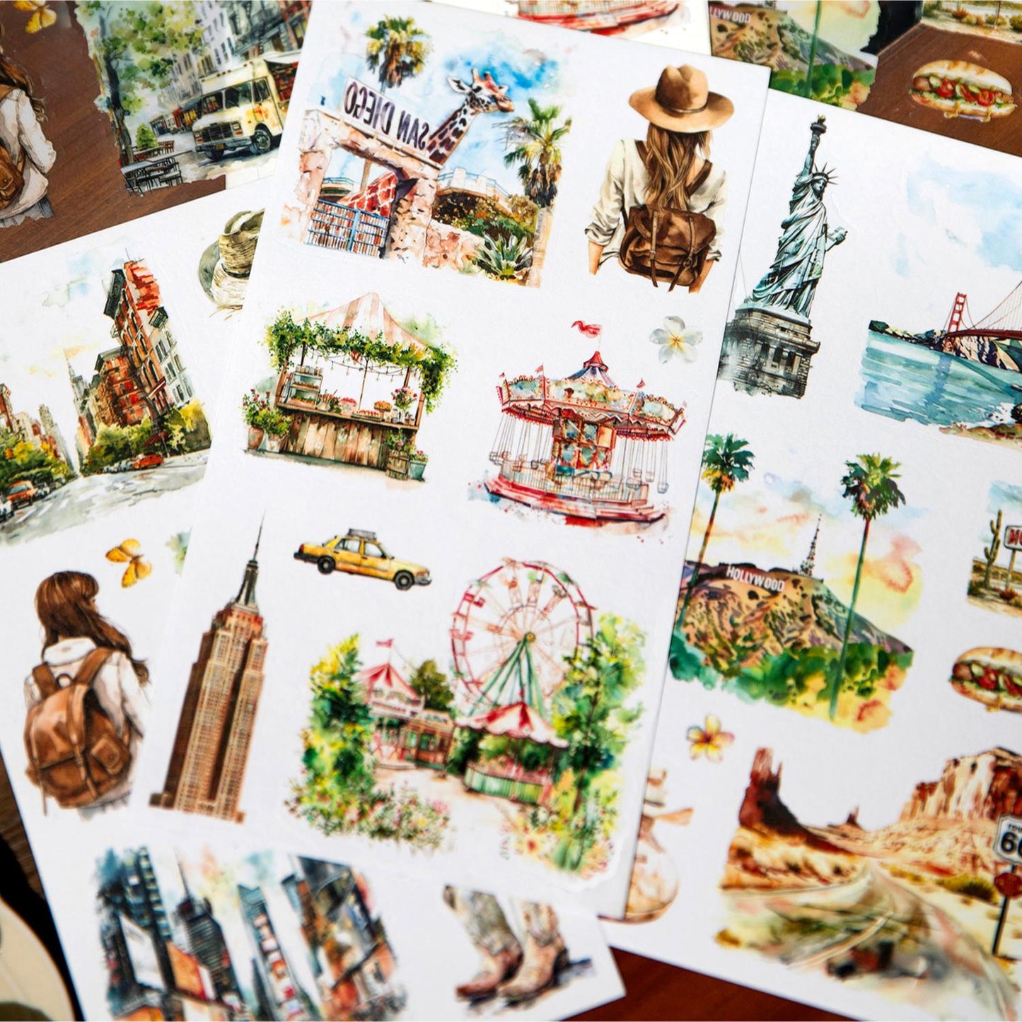 Ideal Life Sticker Sheets | Autumn Summer Beach Travel Nature Garden Girl  Stickers for Junk Journal Collage DIY Scrapbooking
