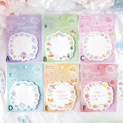 Spring Fragments Sticky Notes | Beautiful Sticky Note Pad | Cute Memo Pad | Planner Memo | Stationery Planner Journal Accessory Supplies