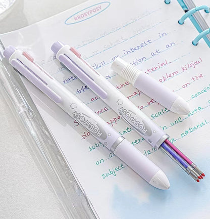 4-in-1 Multi-Color Gel Pen | Aesthetic Pens | Cute Student Journal Planner Pens Writing Supplies Stationary Back to School