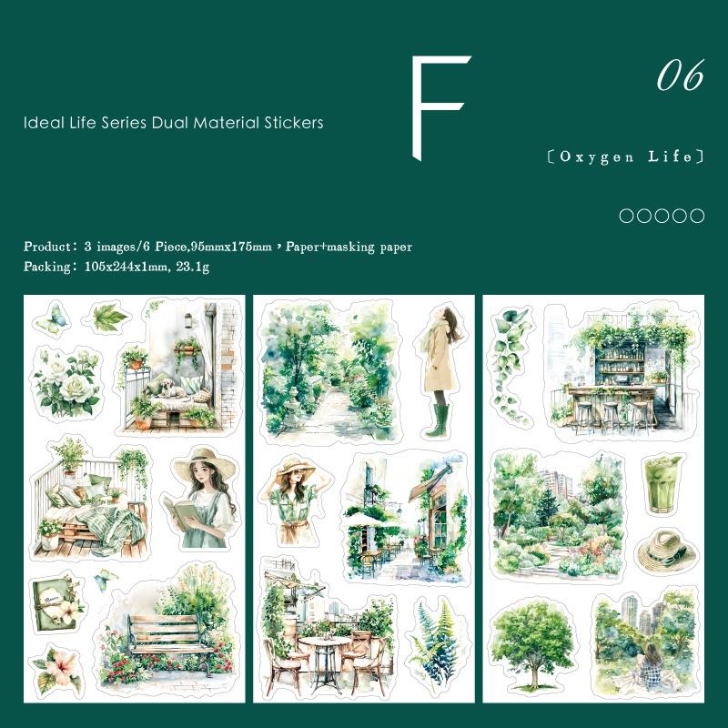 Ideal Life Sticker Sheets | Autumn Summer Beach Travel Nature Garden Girl  Stickers for Junk Journal Collage DIY Scrapbooking