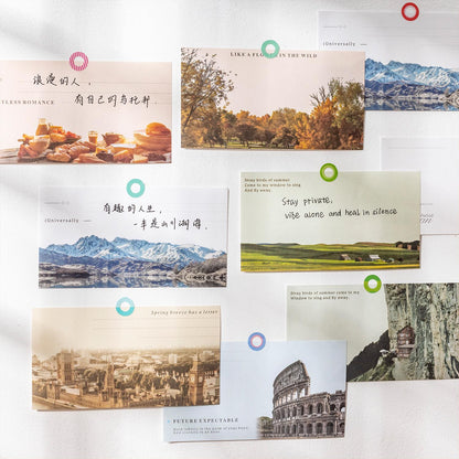 40 Sheets European City Memo Pad | Travel-Themed Notepad | Cute Desk Accessories for Office and Study | Planner Journal Accessories Supplies