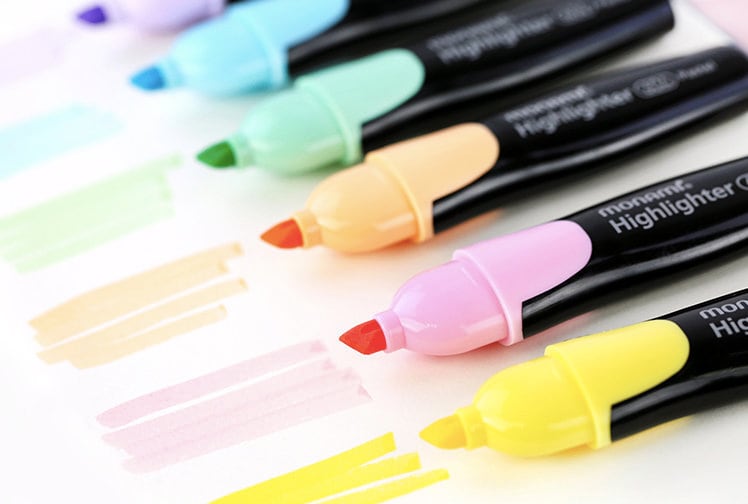 Pastel Rainbow Highlighter Pen｜ Highlighter Marker Pen | Study Supplies