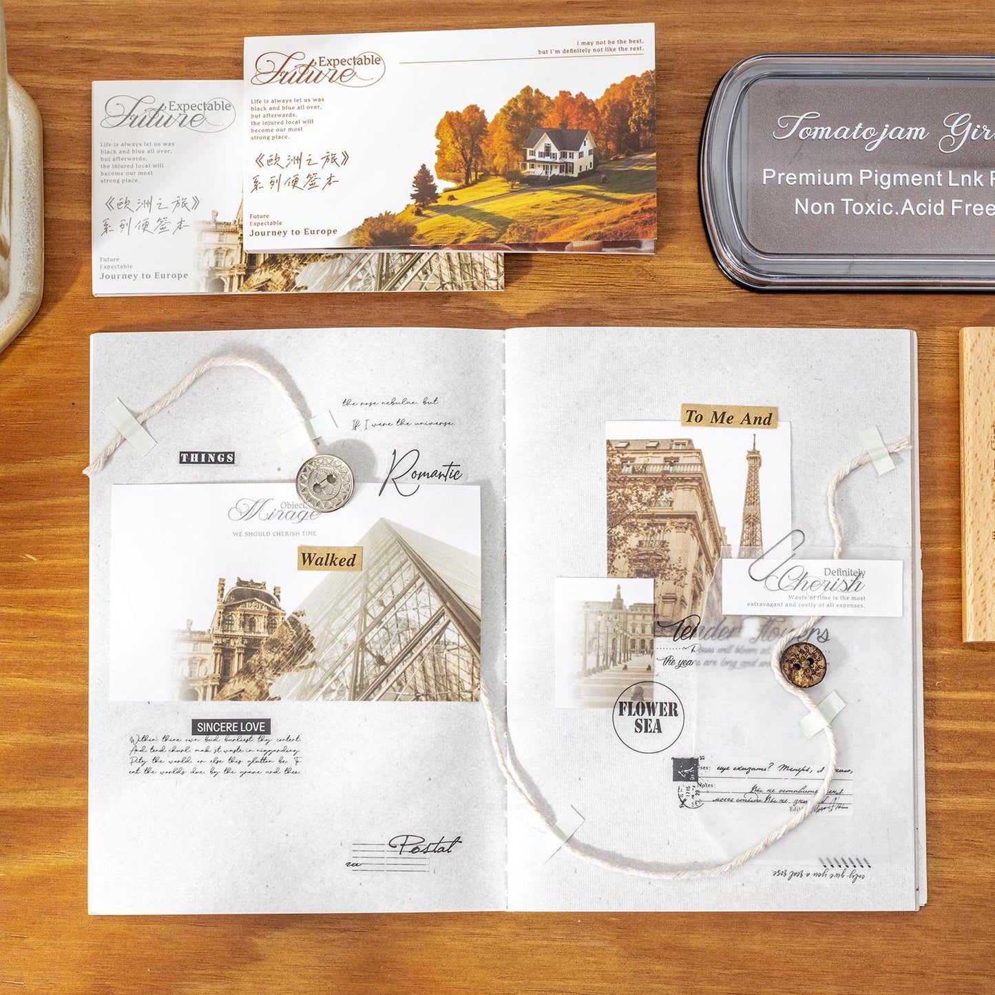 40 Sheets European City Memo Pad | Travel-Themed Notepad | Cute Desk Accessories for Office and Study | Planner Journal Accessories Supplies