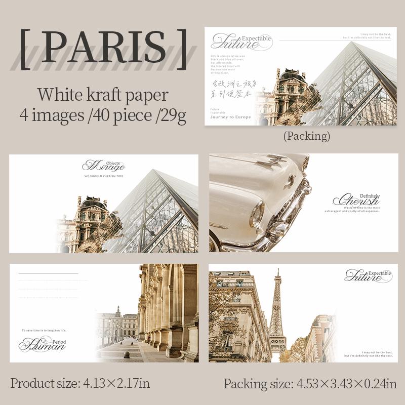 40 Sheets European City Memo Pad | Travel-Themed Notepad | Cute Desk Accessories for Office and Study | Planner Journal Accessories Supplies