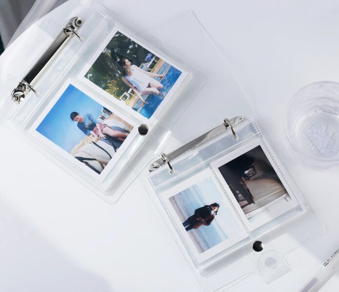 2 Hole Clear Photo Sticker Album Binder | Photocard Pocket File  | Photo Postcard Album | Sticker Organizer | Sticker Organizer
