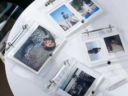 2 Hole Clear Photo Sticker Album Binder | Photocard Pocket File  | Photo Postcard Album | Sticker Organizer | Sticker Organizer