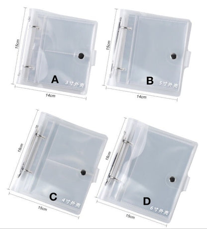 2 Hole Clear Photo Sticker Album Binder | Photocard Pocket File  | Photo Postcard Album | Sticker Organizer | Sticker Organizer