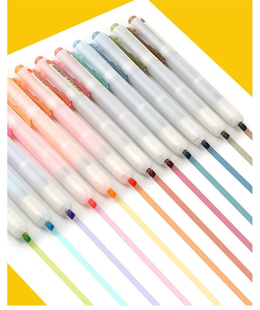 Pastel Highlighter Pen | Fluorescent Pen｜Kawaii Markers | DIY Photo Album Journal Planner | Student Stationery Supplies