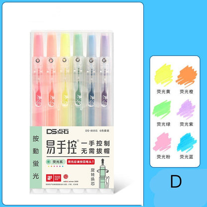 Pastel Highlighter Pen | Fluorescent Pen｜Kawaii Markers | DIY Photo Album Journal Planner | Student Stationery Supplies