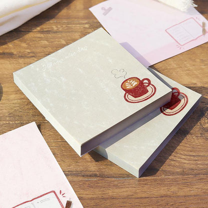 100pcs Cute Notepad | Coffee Book Planner Memo Pad | Writing Pad | Planner Memo | Stationery Planner Journal Accessory Supplies