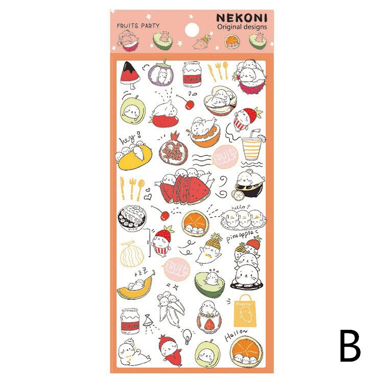 Nekoni Korean Cute Stickers| Kawaii Planner Stickers Junk Journal Collage Bujo Scrapbooking Supplies | Korean Cute Stationery